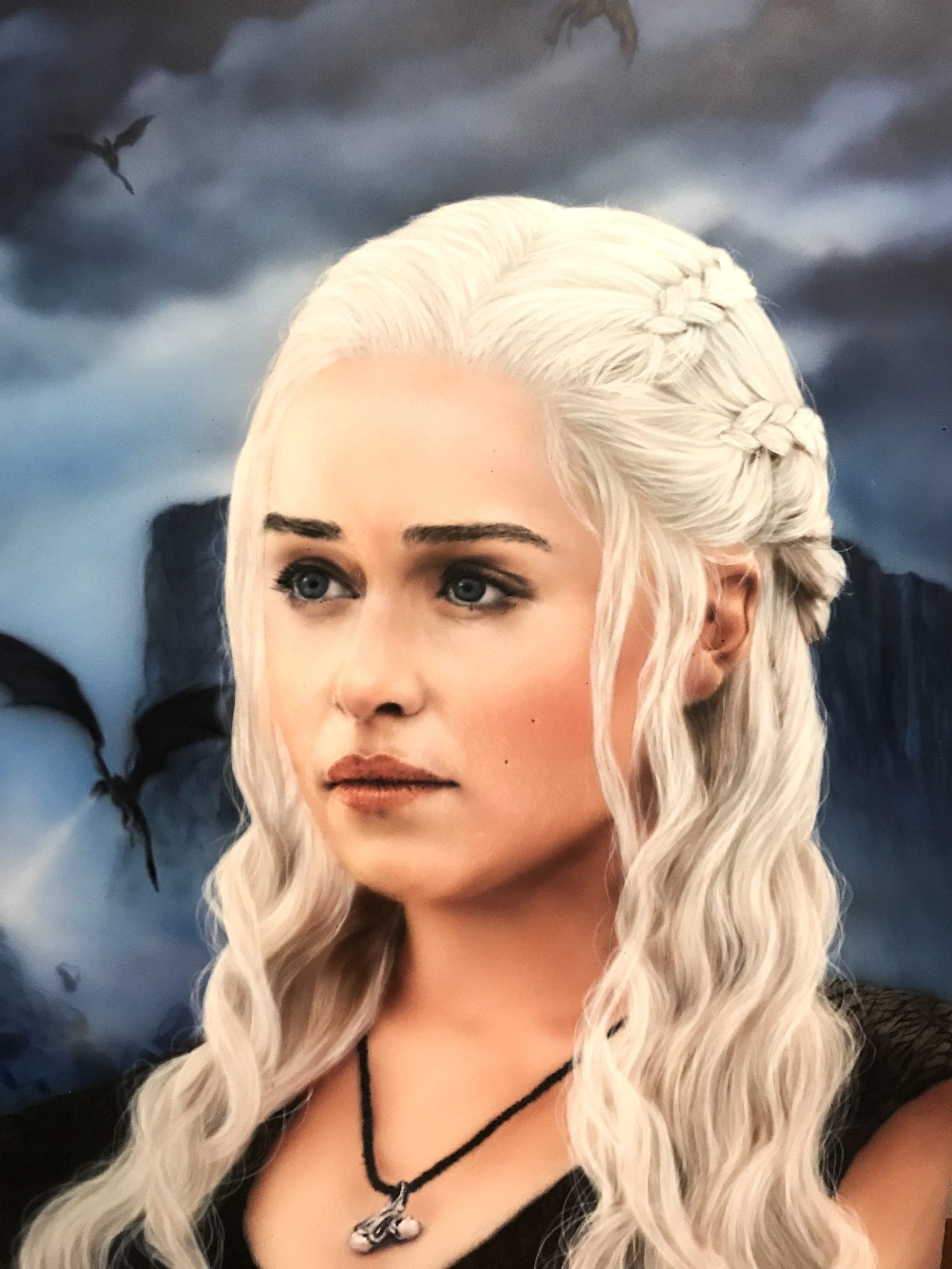 Daenerys Targaryen — Aerografía sobre lienzo