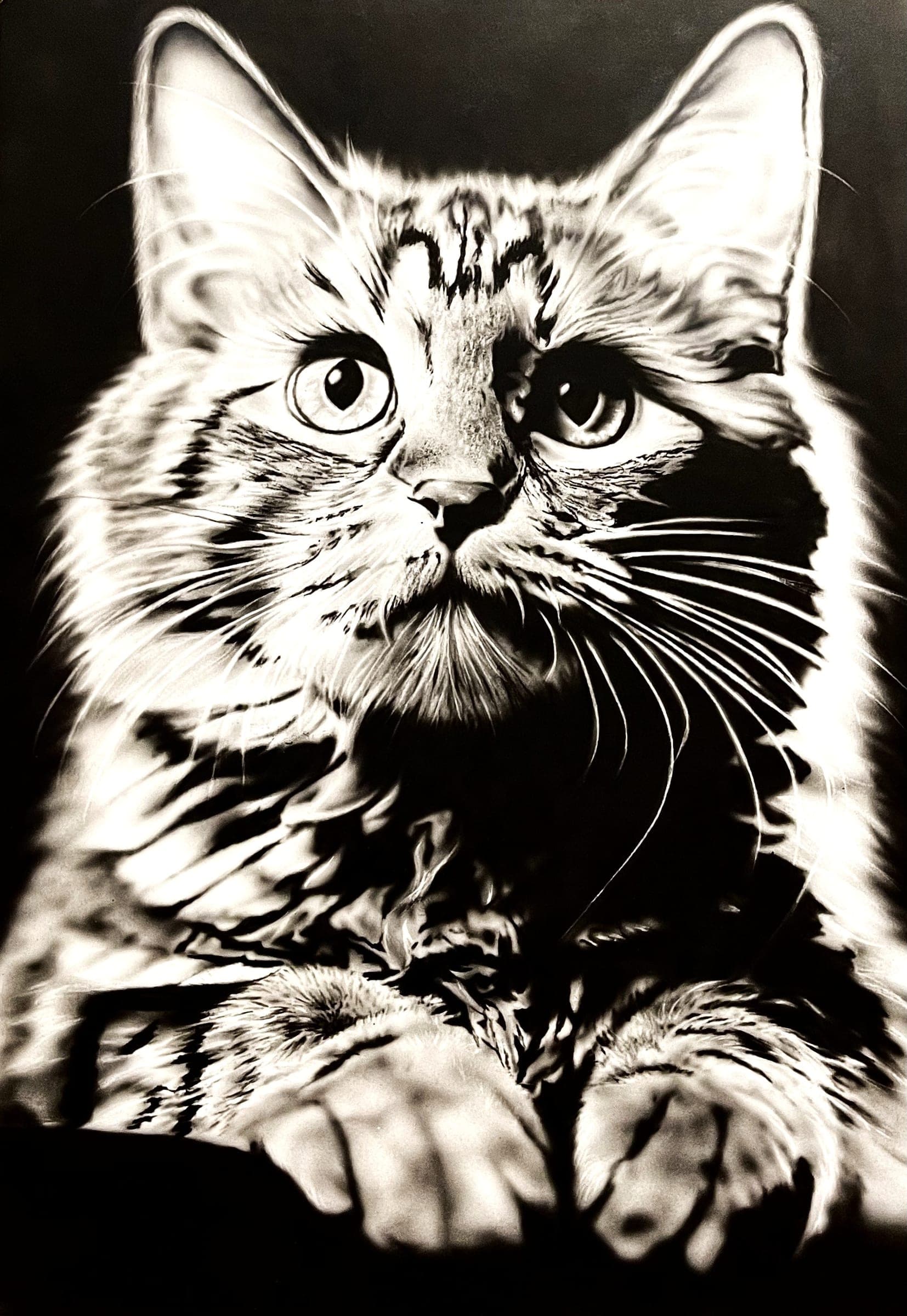 Gati — Aerografía sobre lienzo