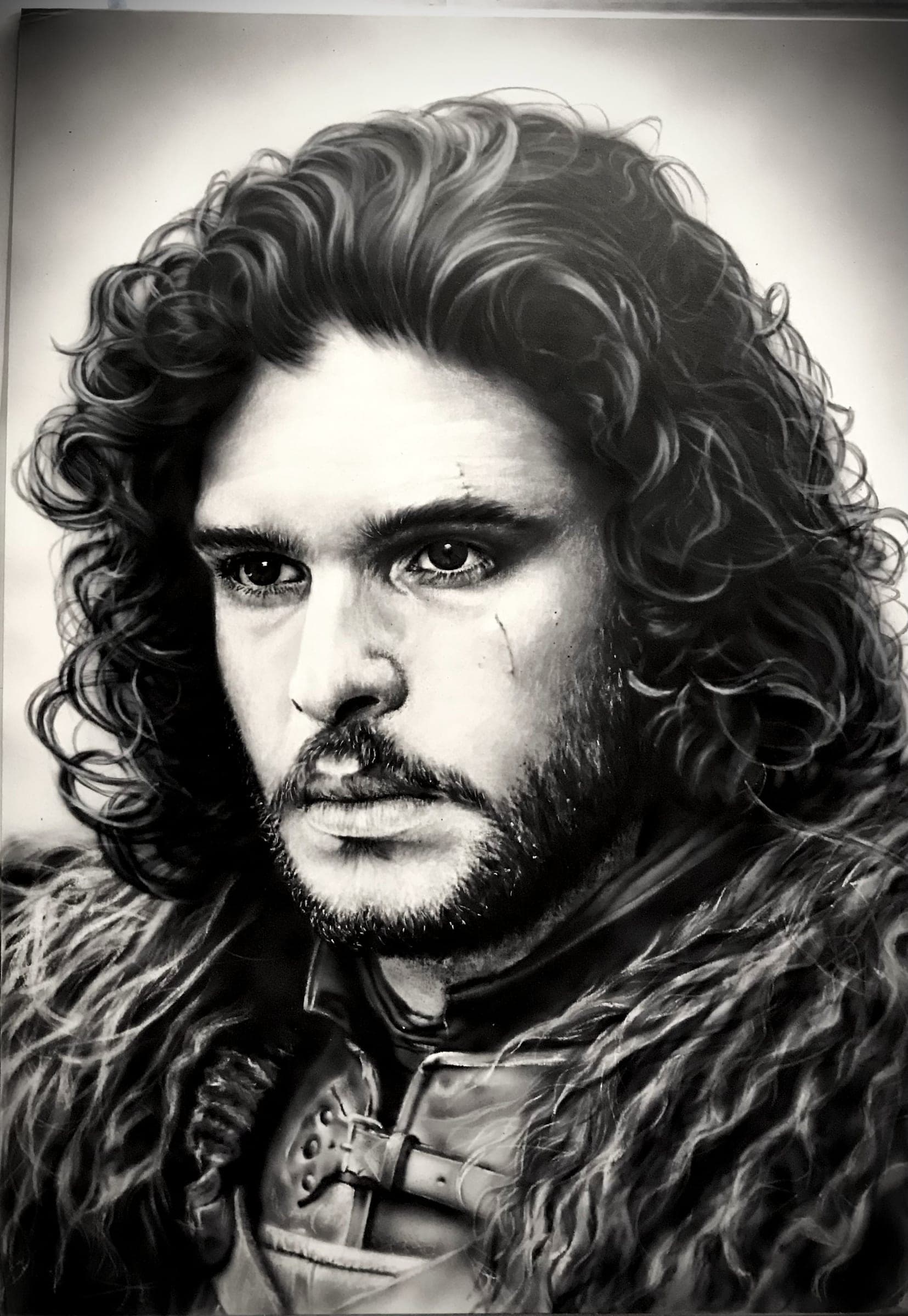 Jon Snow — Aerografía sobre lienzo